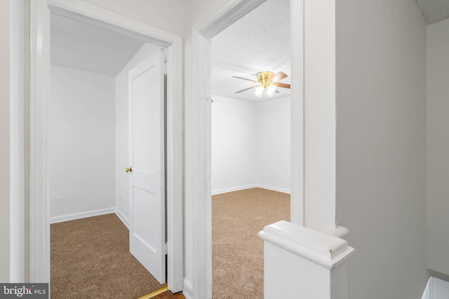 corridor with carpet flooring