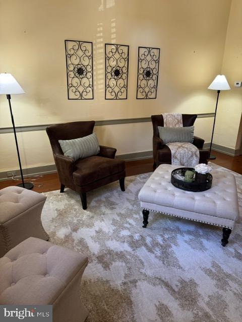 living room featuring hardwood / wood-style flooring