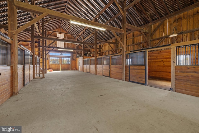 view of horse barn