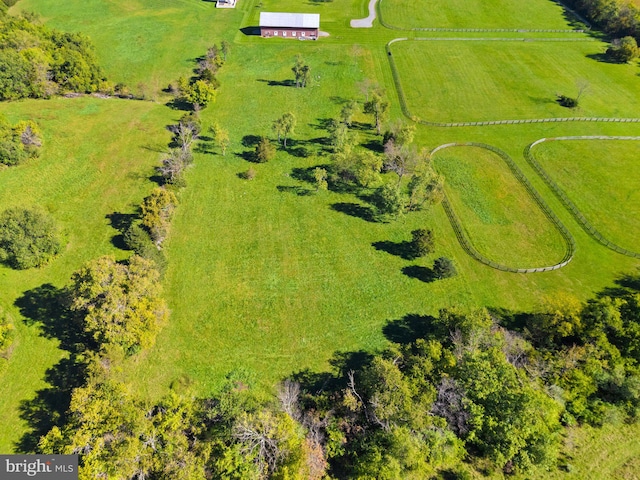 aerial view with a rural view