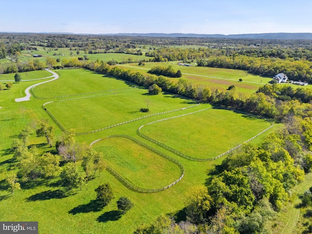 drone / aerial view featuring a rural view