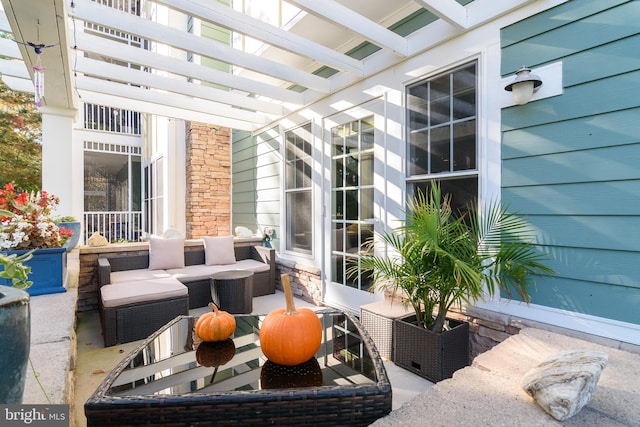 view of patio / terrace with an outdoor hangout area