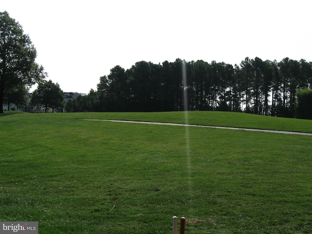 view of property's community featuring a lawn