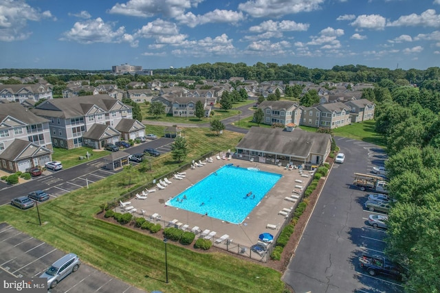 5003 E Pebble Ln Unit J, Milford, DE 19963 - aerial view of a pool