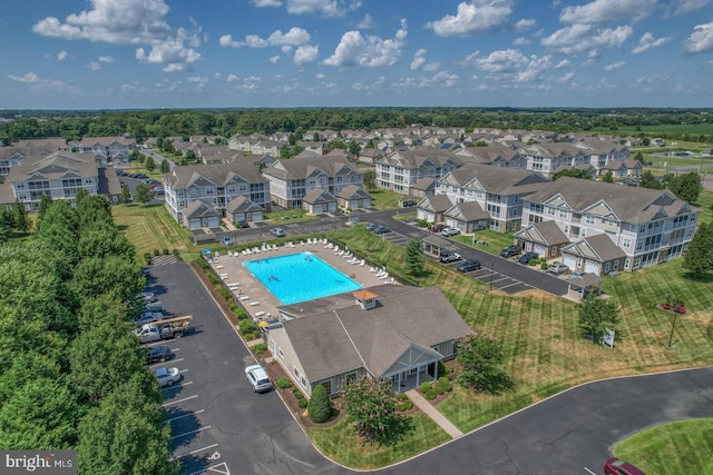 5003 E Pebble Ln Unit J, Milford, DE 19963 - drone / aerial view of a pool