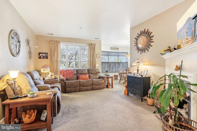 view of carpeted living room