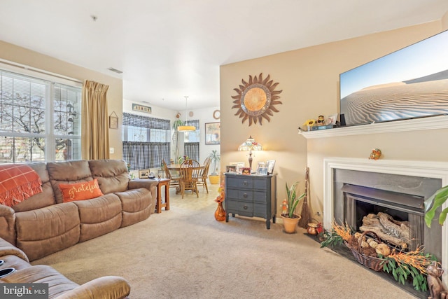 view of carpeted living room