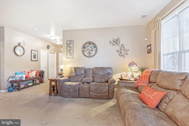 view of carpeted living room