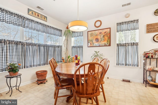 view of dining area