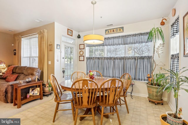 view of dining room