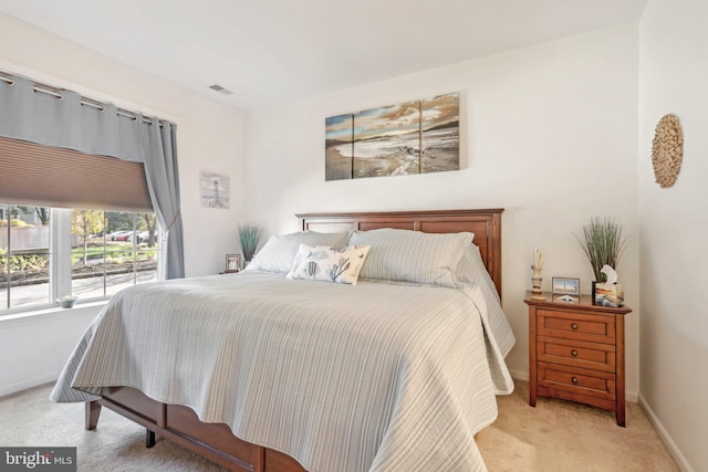 view of carpeted bedroom