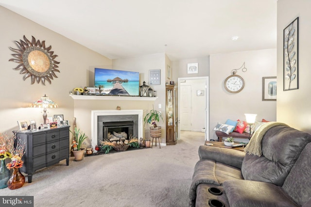 view of carpeted living room