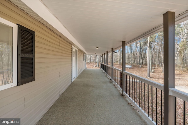 view of patio featuring covered porch