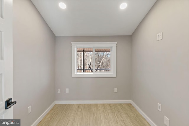 empty room featuring light hardwood / wood-style floors