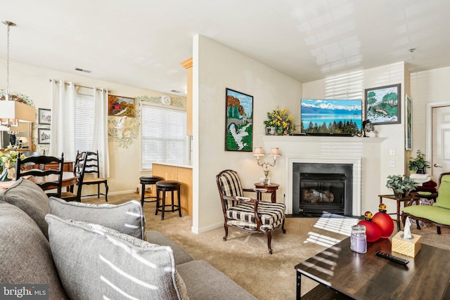 view of carpeted living room