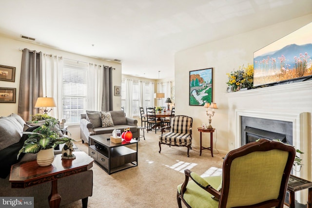 view of carpeted living room