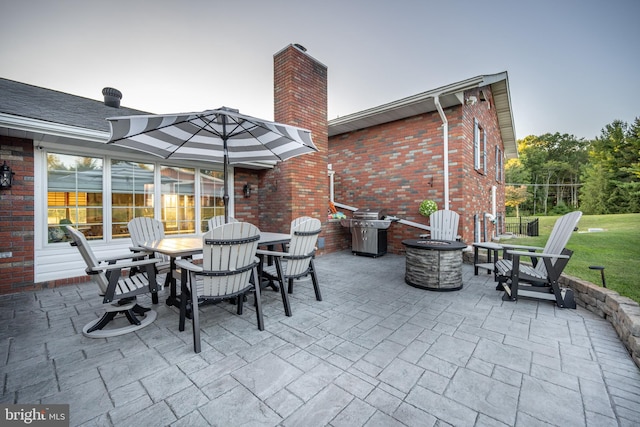 view of patio / terrace featuring area for grilling