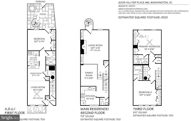 2009 Hillyer Pl NW, Washington, DC 20009 - view of home floor plan