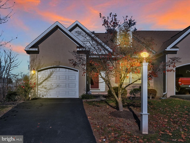 view of front of house featuring a garage