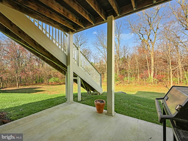 view of patio with a deck