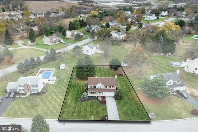 birds eye view of property