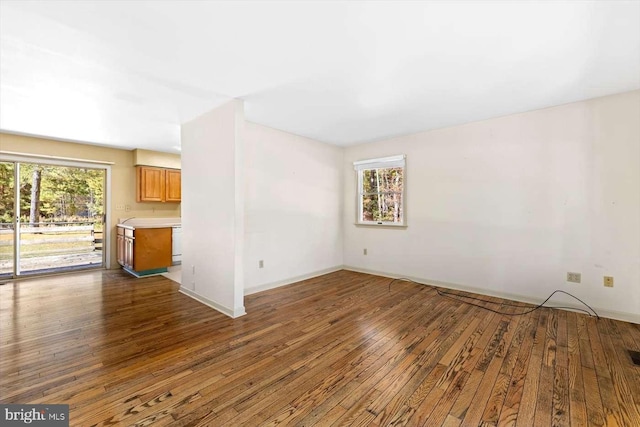 interior space featuring dark hardwood / wood-style floors and a wealth of natural light