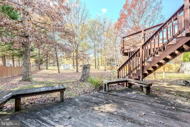 view of wooden deck