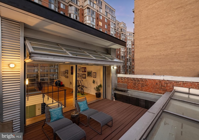 view of deck at dusk