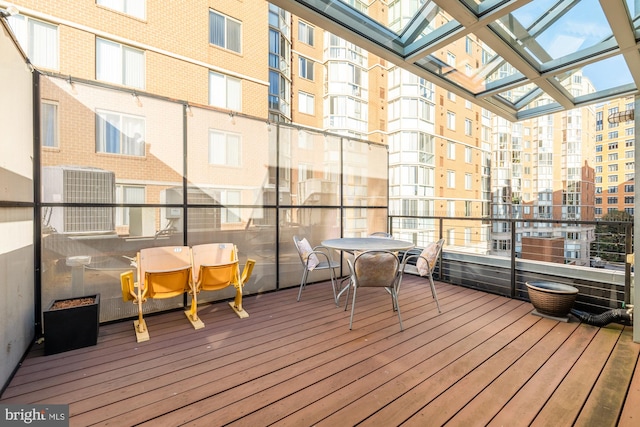 deck with central AC