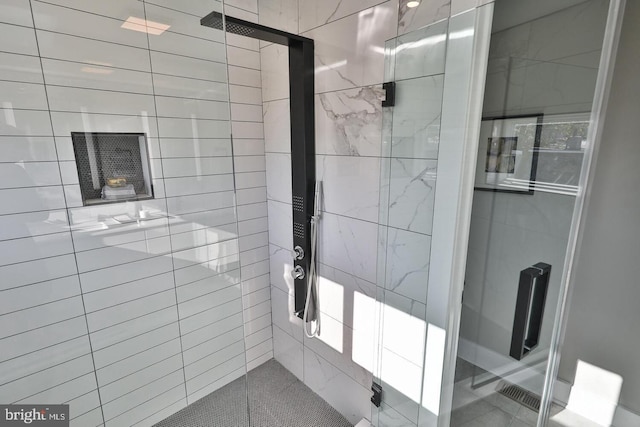 bathroom with walk in shower