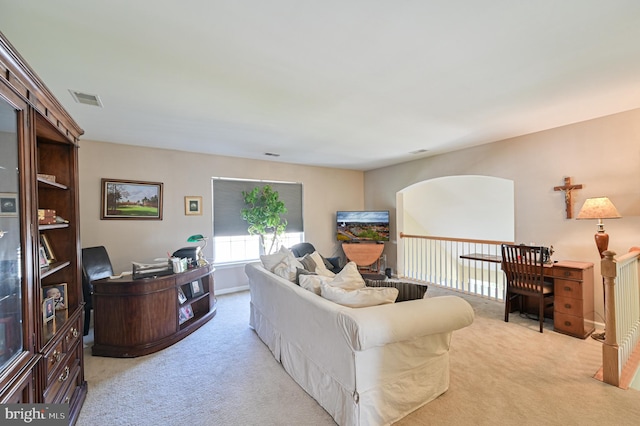 view of carpeted living room