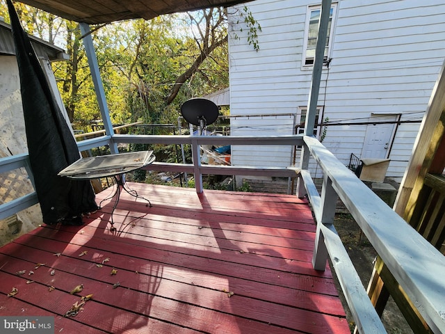 view of wooden terrace