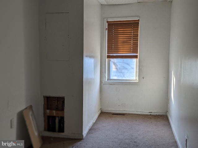 empty room with light carpet