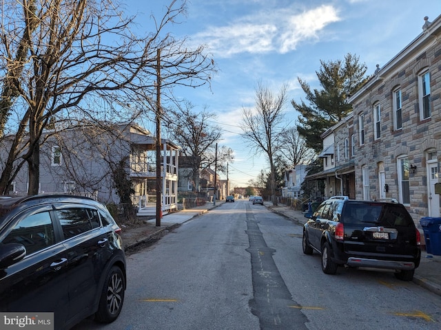 view of road