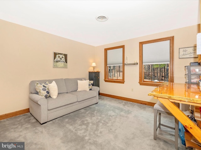 view of carpeted living room