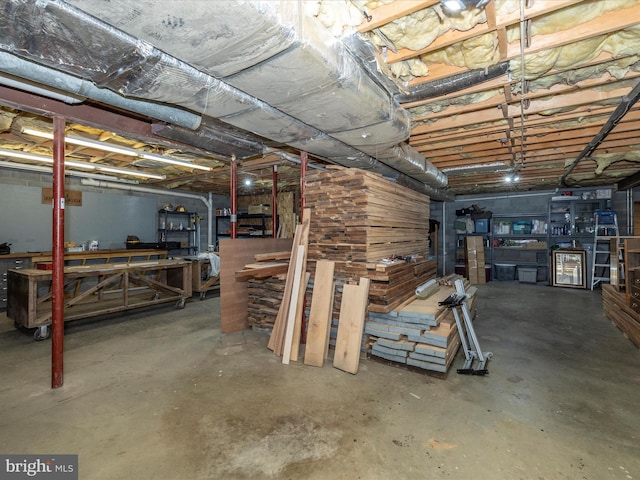 4414 Mountville Rd, Frederick, MD 21703 - unfinished below grade area with a workshop area