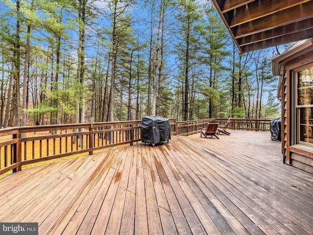 deck with grilling area