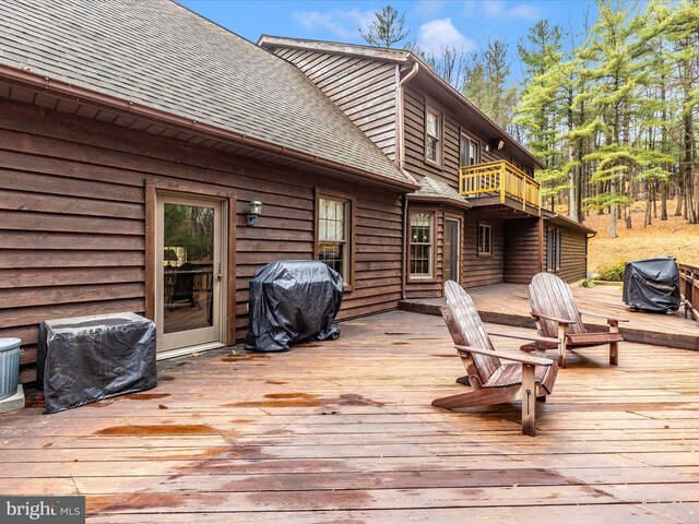 4414 Mountville Rd, Frederick, MD 21703 - wooden terrace featuring area for grilling
