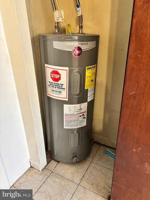 utilities featuring electric water heater