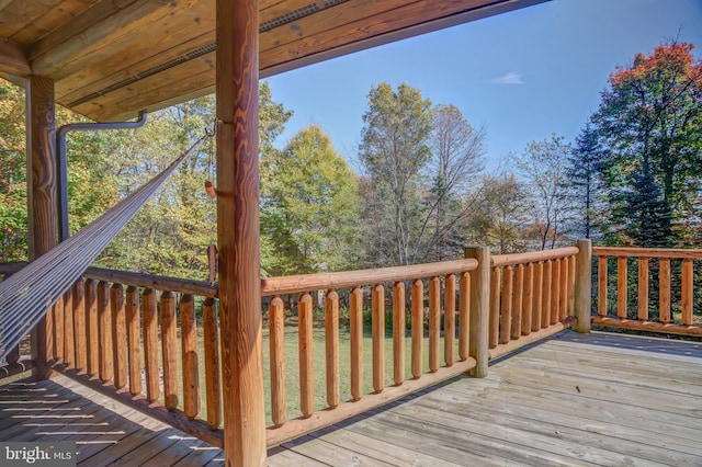 view of wooden terrace