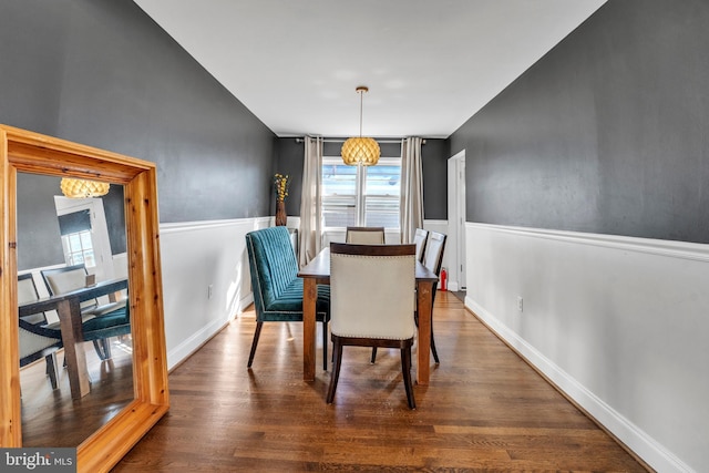 dining room featuring dark wood-type flooring