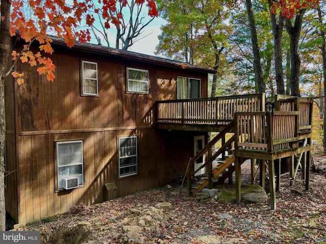 rear view of house with a deck