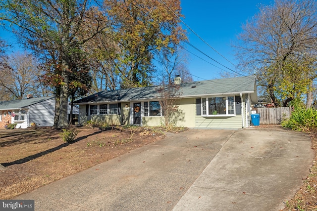 view of ranch-style house