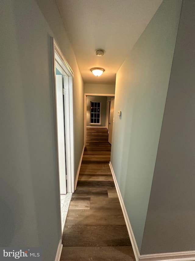 986 Yachtsman Way, Annapolis, MD 21403 - hall with dark wood-type flooring, baseboards, and stairs