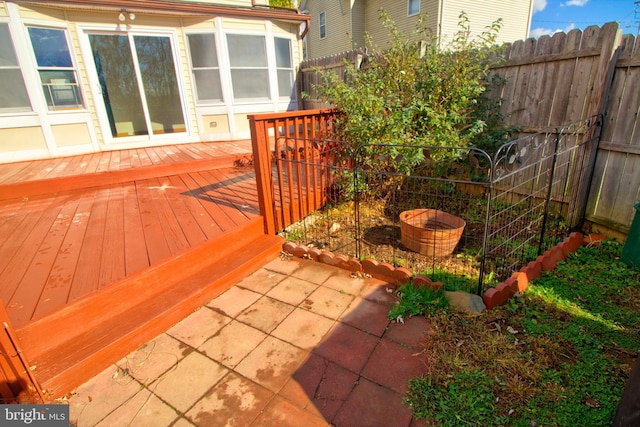 deck with a patio area