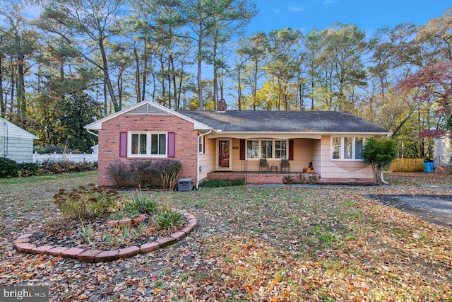 8388 Hilda Dr, Salisbury, MD 21804 - ranch-style house with a porch and brick siding