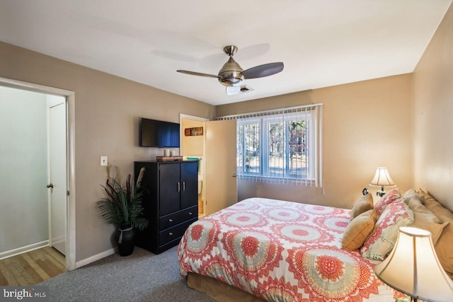 8388 Hilda Dr, Salisbury, MD 21804 - bedroom with baseboards and a ceiling fan