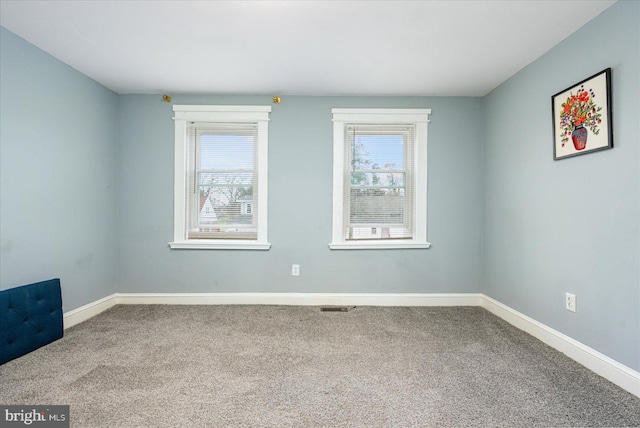 view of carpeted empty room