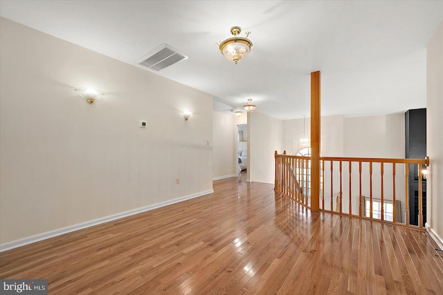 empty room featuring light hardwood / wood-style floors