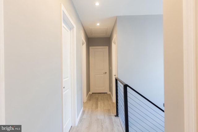 hall featuring light hardwood / wood-style floors